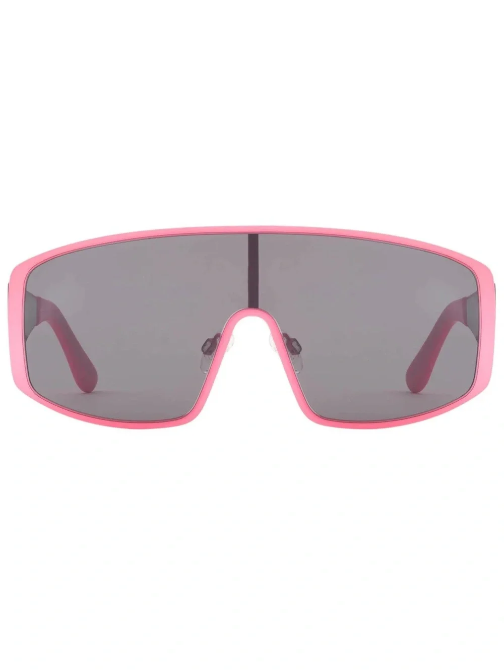 RARE CAROLINA LEMKE x KIM KARDASHIAN WEST ‘Gemini’ Neon Pink Shield Sunglasses